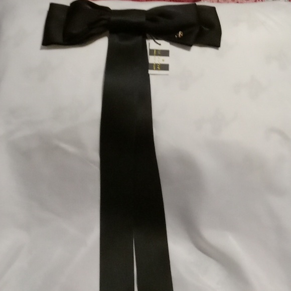 Lele Sadoughi Jet Jane Hair Bow Barrette NWT Black - Picture 6 of 7